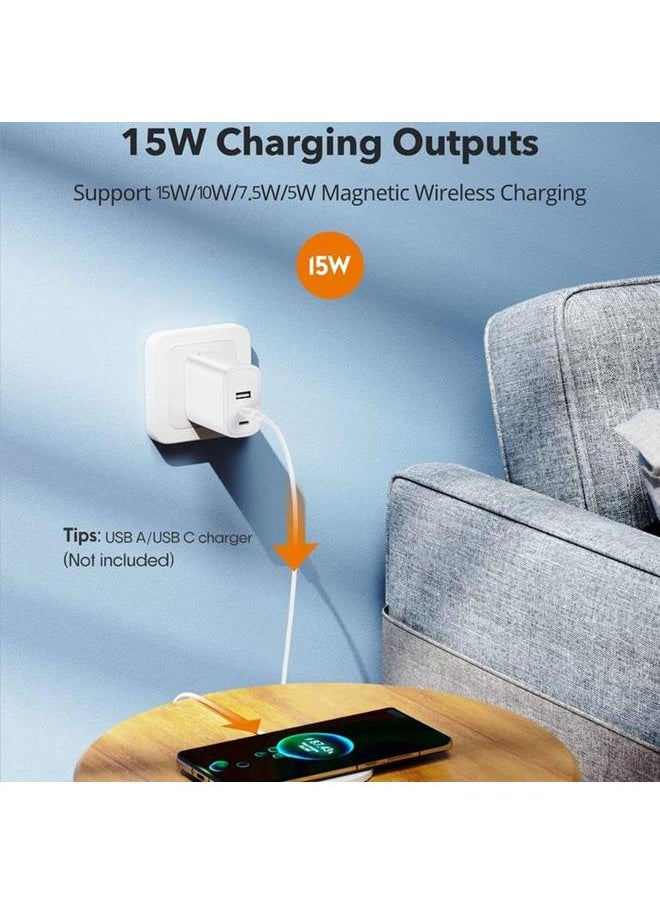 Zaboon DS-WXC103 15W Max MagSafe Magnetic Wireless Charger for iPhone 15/14/13 / AirPods Pro, No Adapter  - Image 4