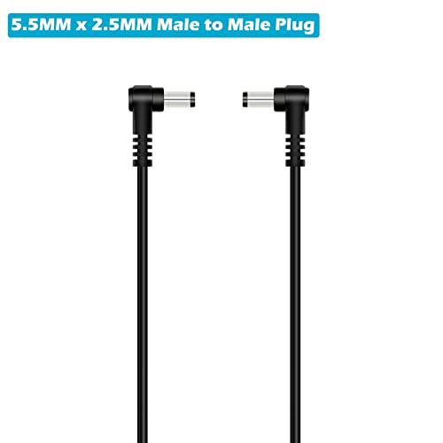 Fancasee 4-Pack 1ft 5.5mm x 2.5mm Male to Male DC Power Cable, 90 Degree Right Angle Plug Jack Power Supply Adapter Cord for CCTV Surveillance Security Camera LED Strip DVR Router Invoice Printer - Image 3