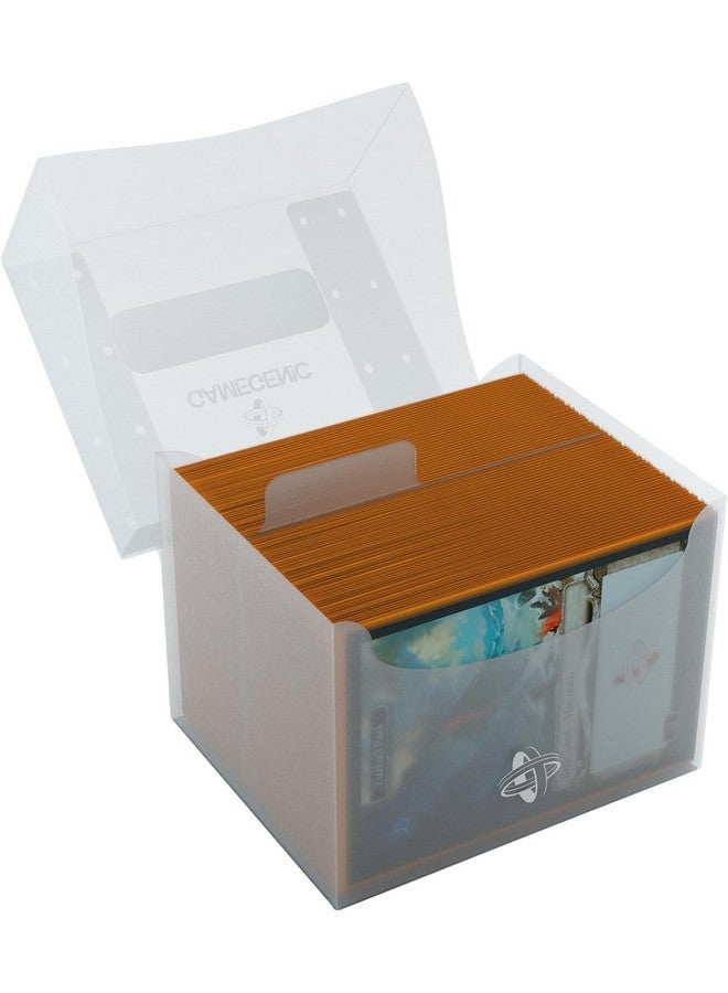 جم جينيك حامل جانبي 100+ XL صندوق سطح غير رسمي | تخزين بطاقة بأكمام مزدوجة مع مقسم بطاقات مرن | واقي بطاقة بريميوم | تقنية الكوبرا للرقبة | يحمل ما يصل إلى 100 بطاقة | لون واضح | صنع - Image 2