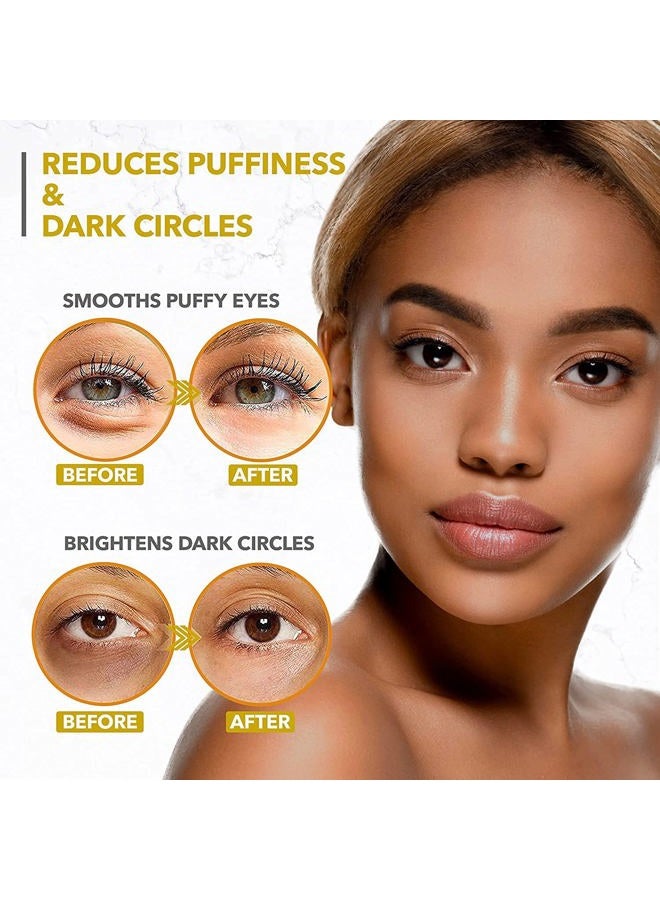 Arvesa Under Eye Mask for Dark Circles and Puffiness, Wrinkles, 24k Gold Under Skincare Treatment Patches for Puffy Eyes with Collagen for Women and Men - Gel Pads - 30 Pairs - Image 4