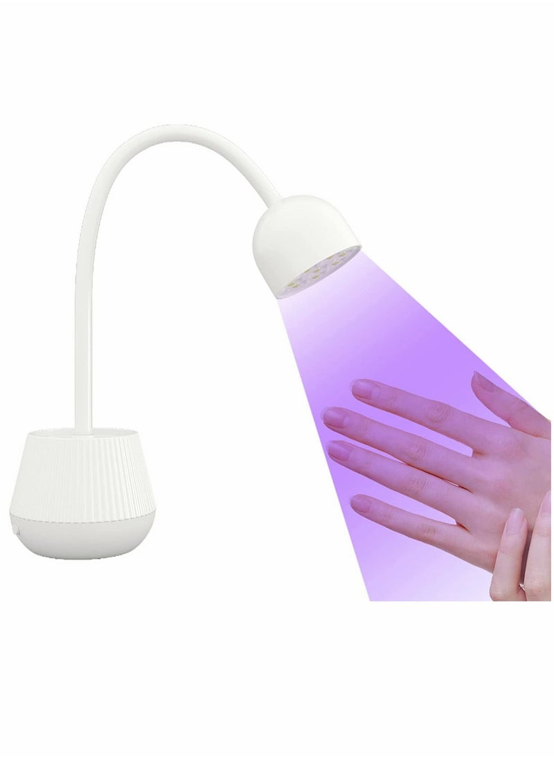 Excefore LED UV Nail Lamp for Gel Nails, Mini Lotus Hands Free Light 360° Rotatable Nail Dryer Portable Quick Dry Nail Polish Curing Lamp Gooseneck Flash Cure Light for Home DIY & Salon Manicure Decor  - Image 1