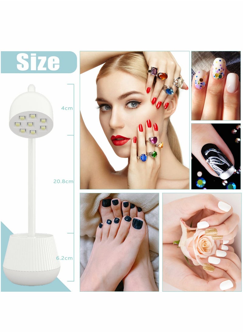 Excefore LED UV Nail Lamp for Gel Nails, Mini Lotus Hands Free Light 360° Rotatable Nail Dryer Portable Quick Dry Nail Polish Curing Lamp Gooseneck Flash Cure Light for Home DIY & Salon Manicure Decor  - Image 3