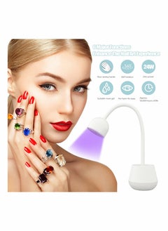 Excefore LED UV Nail Lamp for Gel Nails, Mini Lotus Hands Free Light 360° Rotatable Nail Dryer Portable Quick Dry Nail Polish Curing Lamp Gooseneck Flash Cure Light for Home DIY & Salon Manicure Decor  - Image 2