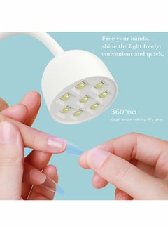 Excefore LED UV Nail Lamp for Gel Nails, Mini Lotus Hands Free Light 360° Rotatable Nail Dryer Portable Quick Dry Nail Polish Curing Lamp Gooseneck Flash Cure Light for Home DIY & Salon Manicure Decor  - Image 5