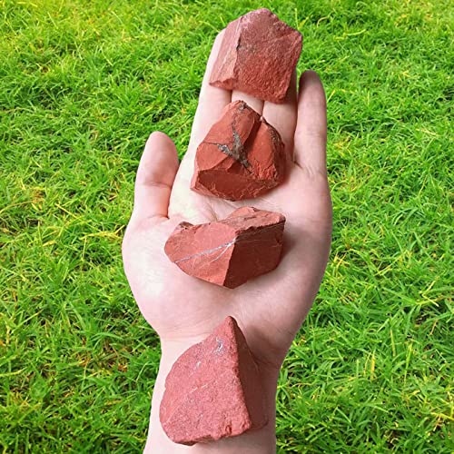 LAIDANLA Red Jasper 2" Natural Rough Stones Crystal Large Raw Crystals Bulk Healing Gemstones for Reiki Healing Tumbling Fountain Rocks Wire Wrapping Decoration Cabbing Lapidary 4PCS 0.55lb - Image 2