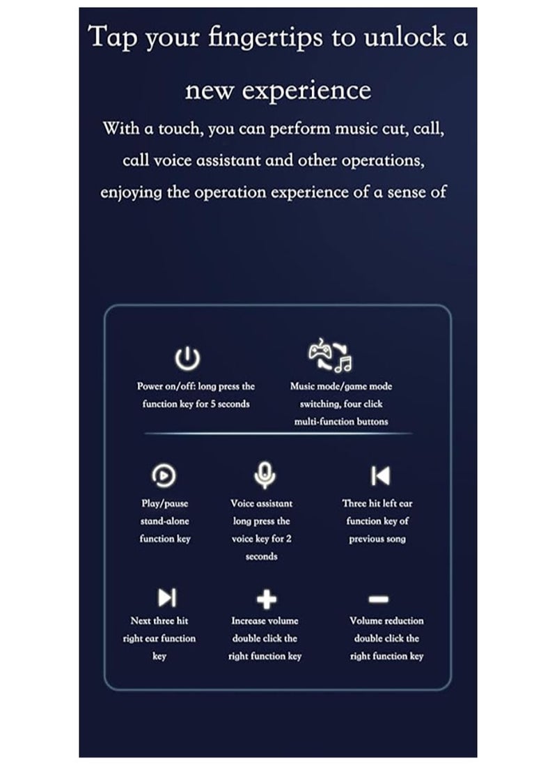 Concretization - X15 Wireless Earbuds Bluetooth 5.3 Chip Bluetooth Earphones Earbud Noise Cancellation Sports Earbuds with Charging Case Bluetooth Headphone Earbuds Gaming Ear Pods 24 hrs of Play Time Black - Image 1