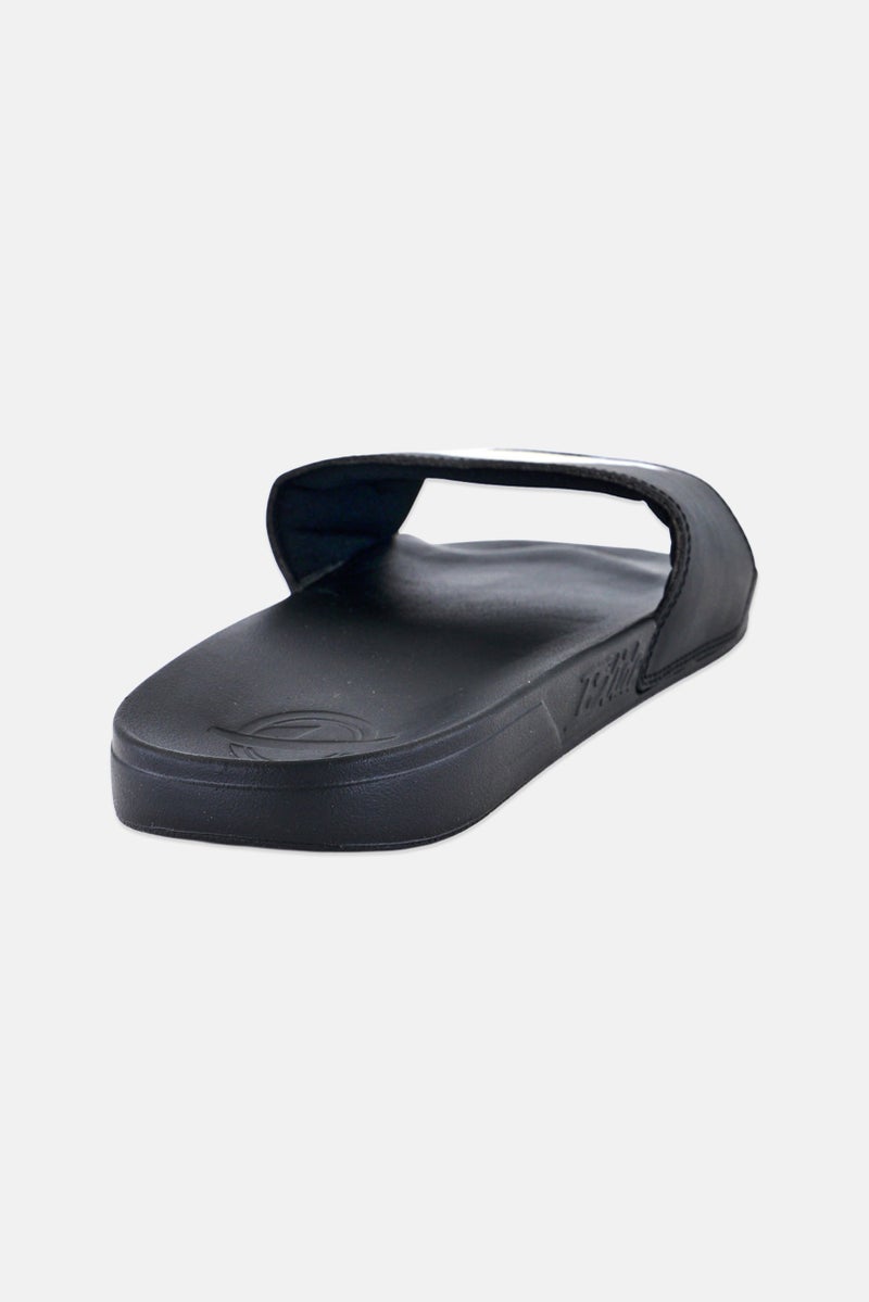 ISlide Men LA Lakers Primary Logo Slip On Slides, Black - Image 3