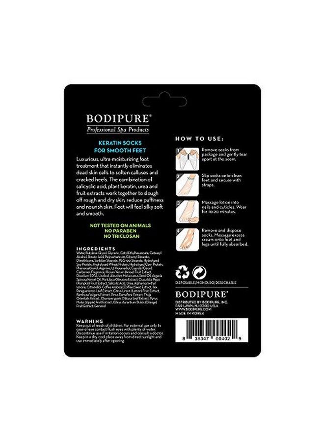 Bodipure Premium Keratin Foot Socks Antiaging Moisturizing Foot Mask Socks Hydrating Foot Masks For Cracked Heels And Dry Skin Natural Ingredients Pair In A Pack (12 Pack) - Image 4