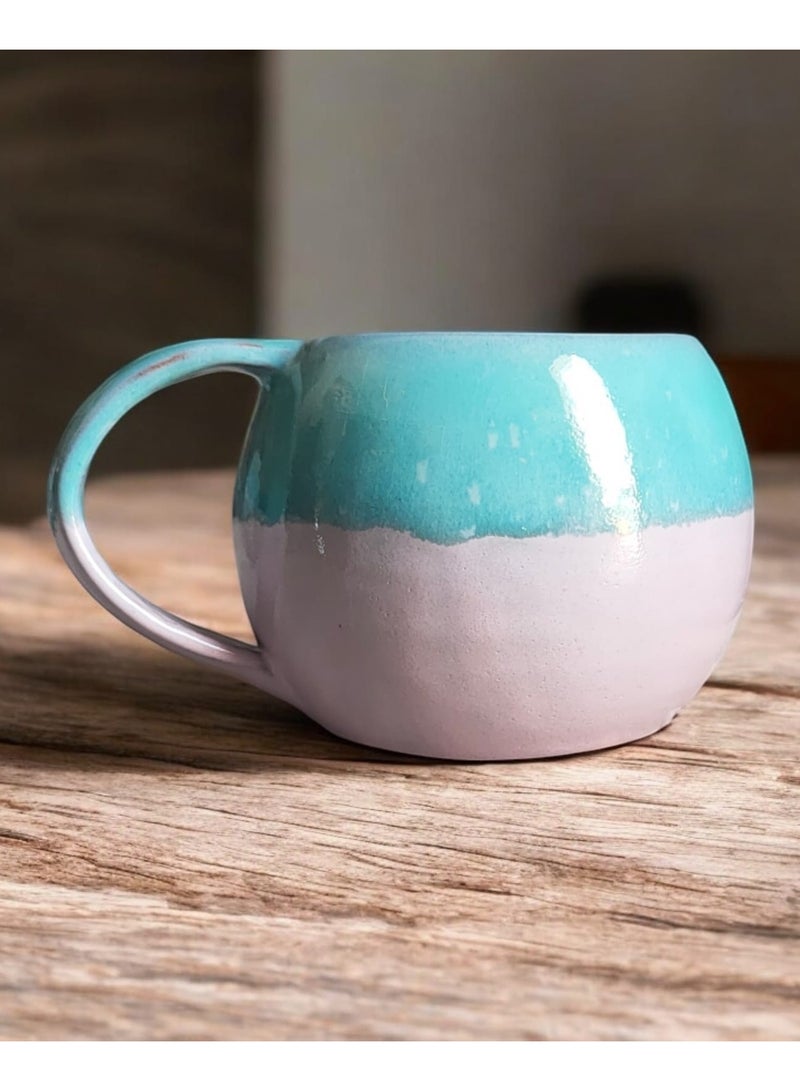 300ml ceramic and earthenware mug, each piece is unique, microwave safe  - Image 2