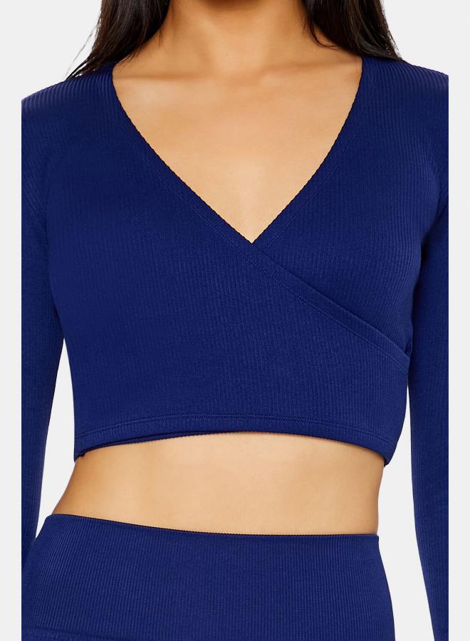 FOREVER 21 Active Seamless Surplice Crop Top - Image 3