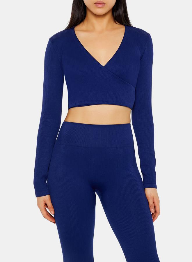 FOREVER 21 Active Seamless Surplice Crop Top - Image 4
