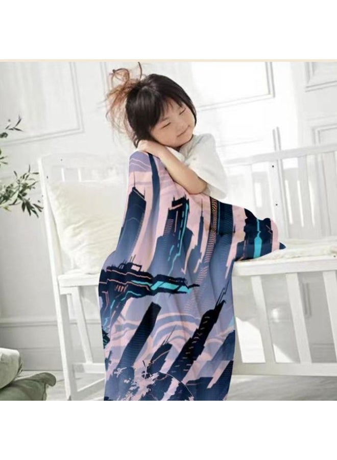 عام بطانية رقيقة من الفانيلا الكرتونية للأطفال والرضع (دافئة ومريحة، ومناسبة للنوم والألعاب) 70 سم * 100 سم - Image 2