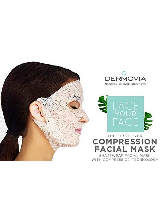 DERMOVIA - Lace Your Face Patented Compression Facial Mask As Seen On Shark Tank Reusable Biodegradable Cotton Anti Aging Skin Care Brightening Bearberry Single - Image 1
