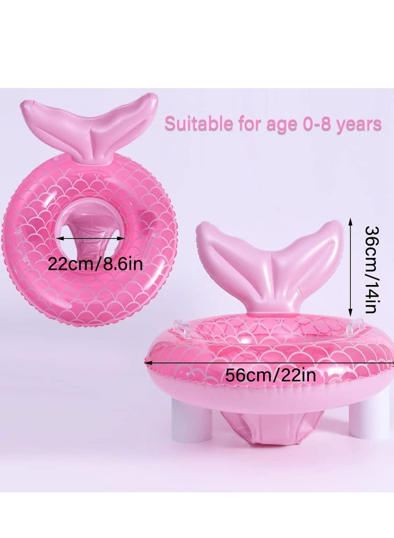 Baby Swimming Float, Inflatable Swim Ring Cute Floaties with Seat and Handle Pool Floats Toys Fun Water Raft Lounge Party Supplies for Infant Toddler Kids Children Age 0-8 Years Under 44lb - Image 2