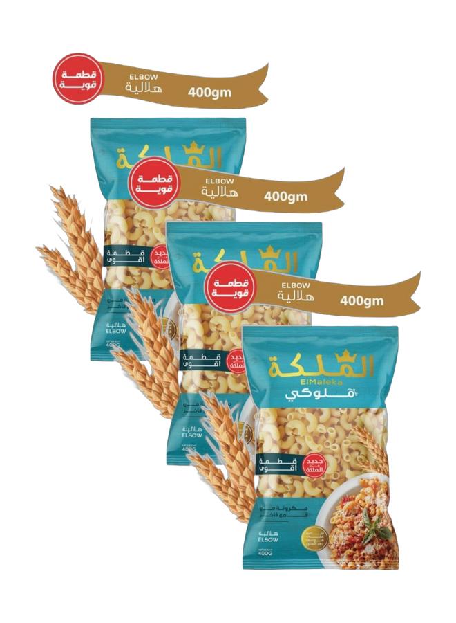El Maleka Meloky Elbow Pasta 400g (Pack of 3) - Image 1
