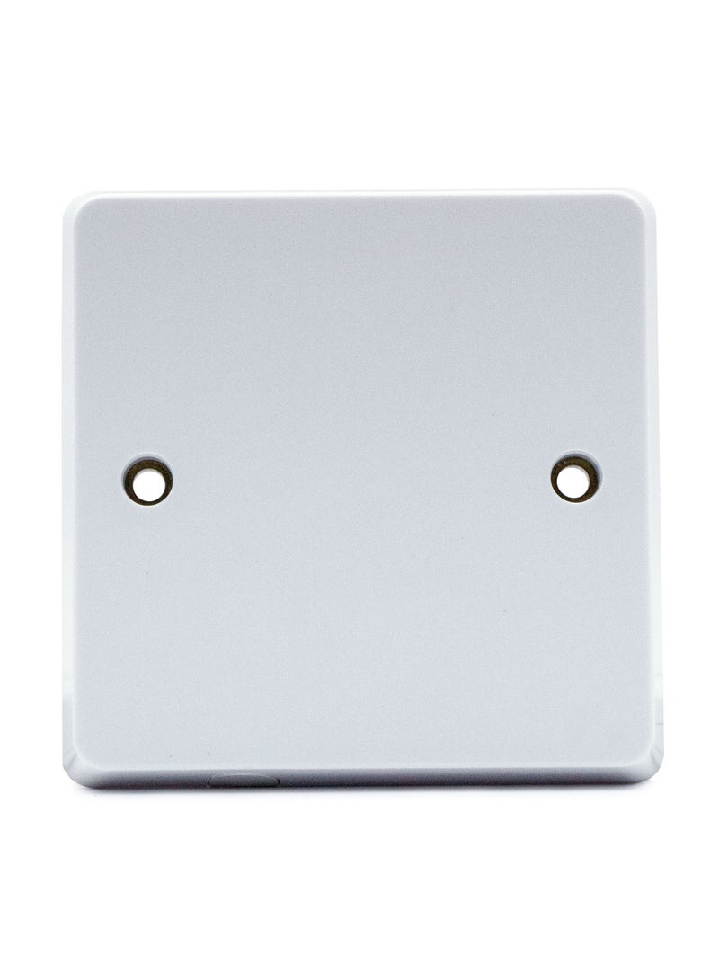 درافل غطاء لوحة حائط مربعة من دورافيل، غطاء صندوق كهربائي فارغ أحادي المجموعة، أبيض - Image 1