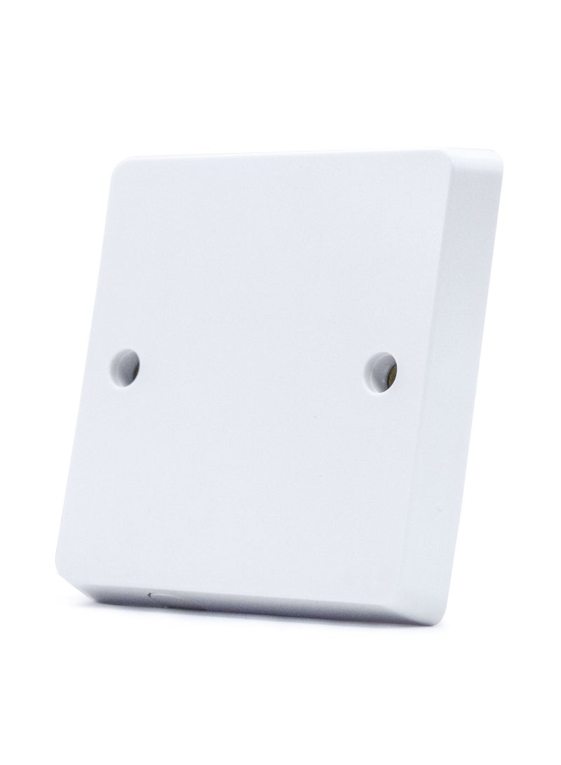 درافل غطاء لوحة حائط مربعة من دورافيل، غطاء صندوق كهربائي فارغ أحادي المجموعة، أبيض - Image 2