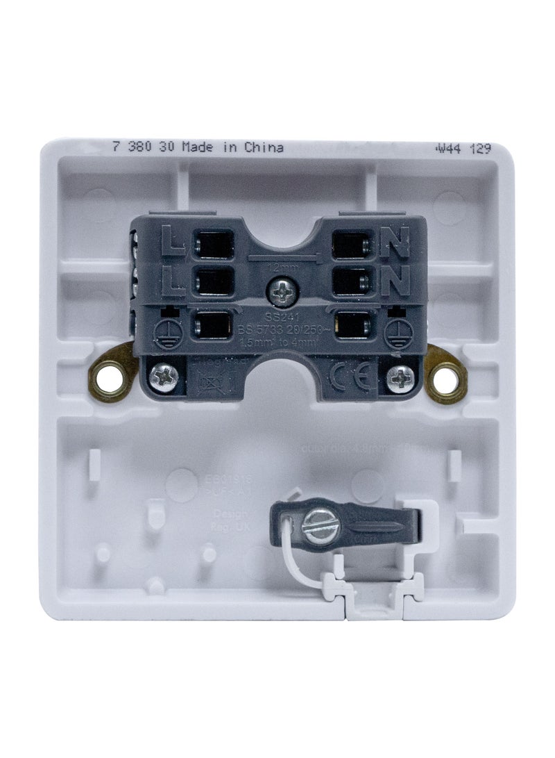 درافل غطاء لوحة حائط مربعة من دورافيل، غطاء صندوق كهربائي فارغ أحادي المجموعة، أبيض - Image 3