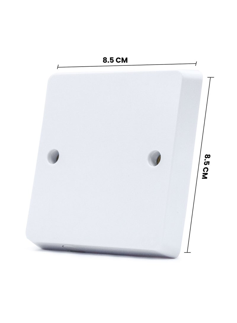 درافل غطاء لوحة حائط مربعة من دورافيل، غطاء صندوق كهربائي فارغ أحادي المجموعة، أبيض - Image 4