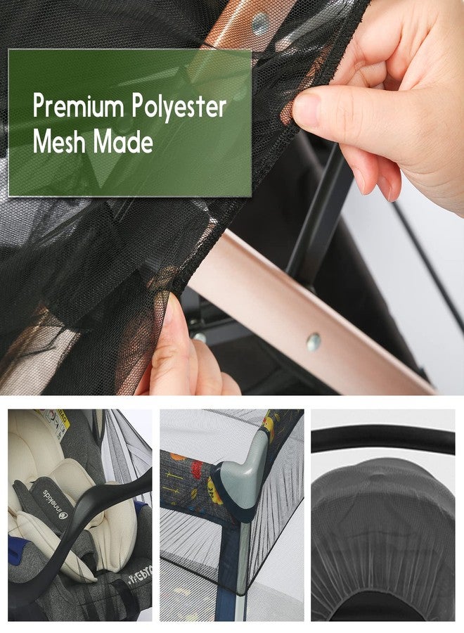 AMORBASE Universal Stroller Mosquito Net, Bug Net Cover for Stroller, Bassinets, Cradles, Playards, Pack N Plays and Portable Mini Crib, Durable Baby Insect Netting Infant Essential (1, Black) - Image 3