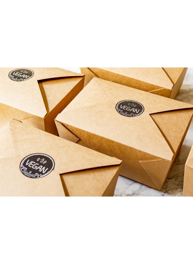 Restaurantware Label Tek 2 Inch Tamper-Evident Stickers For Vegan Food, 500 Rolled Tamper Seal Stickers - Chalkboard Design, For Safe Food Delivery, Black With White Font Plastic To Go Stickers - Image 2