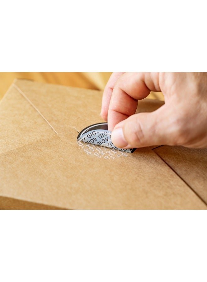 Restaurantware Label Tek 2 Inch Tamper-Evident Stickers For Vegan Food, 500 Rolled Tamper Seal Stickers - Chalkboard Design, For Safe Food Delivery, Black With White Font Plastic To Go Stickers - Image 3