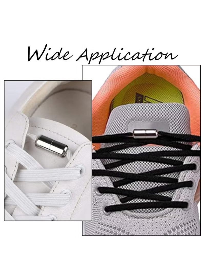 16PCS No Tie Shoelaces Tieless Elastic Laces Clasps Metal Capsule Lock Buckles - Image 5