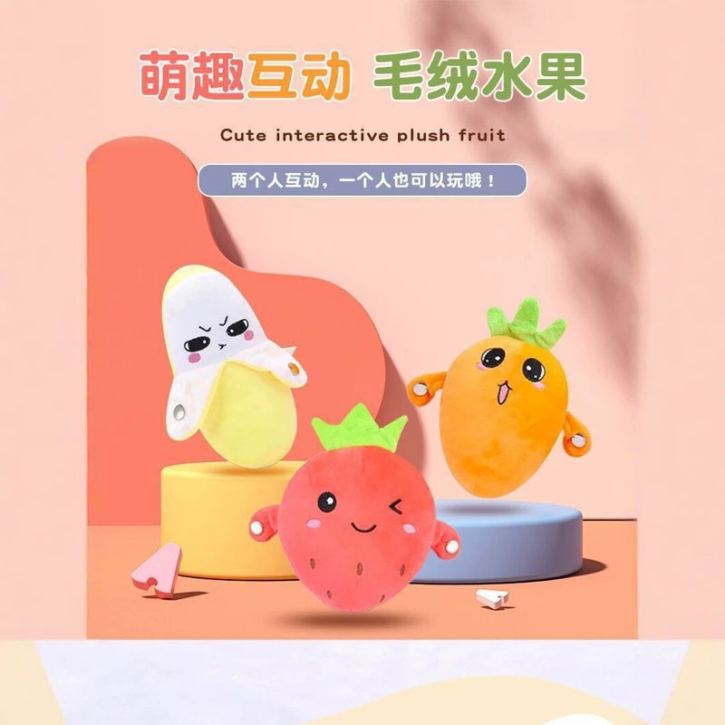 Fruit-Sensing Rhythm Piano Plush Toy - Strawberry, Banana u0026 Carrot Cute Musical Interactive Playmate - Image 4