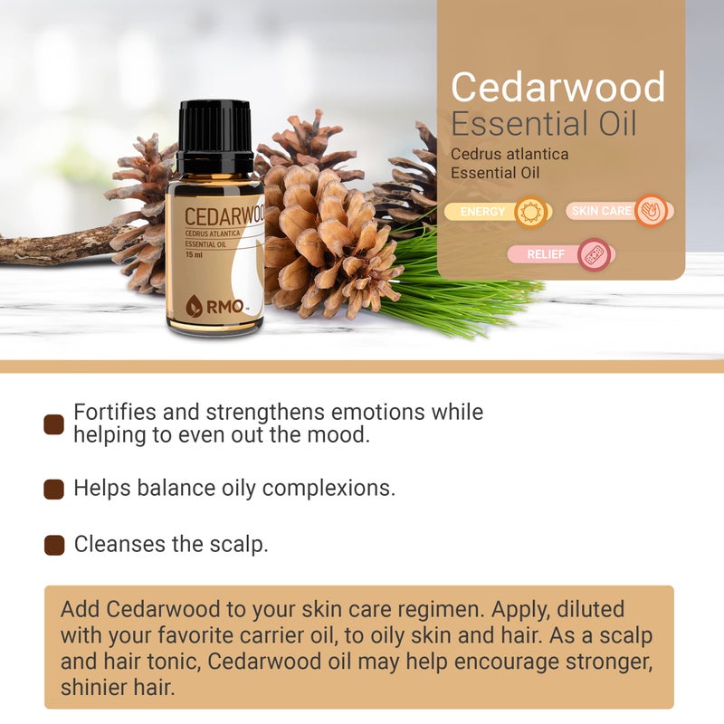 Rocky Mountain Oils Cedarwood Essential Oil - 100% Pure & Natural Aromatherapy Grade | Topical Oil for Hair Care and Skin Care, | Ideal for Diffusers, Massage & DIY Products | 15ml Bottle - Image 5