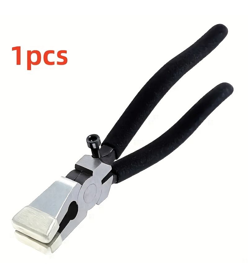 Black Heavy Duty 8 Inch Glass Running Pliers for Colored Mosaic Breaking - Image 1