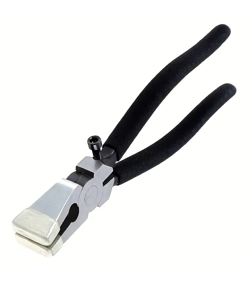 Black Heavy Duty 8 Inch Glass Running Pliers for Colored Mosaic Breaking - Image 2