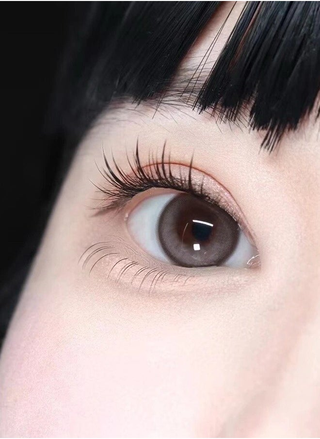 Mill Creek Mill Creek Color Contact Lenses 14.2mm Diameter High Quality Materials from HAMA+NVP 12 Months of Service Life Two Piece Set for One Pair Brown Glasses Basque Rose  - Image 4