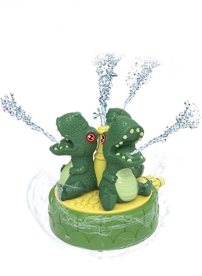 DURKU Dinosaur Shape Water Sprinkler Toy for Kids, Rotating Outdoor Water Fun, 360° Wiggle Spray, No Battery Needed, Universal Hose Fit, Easy Connect and Play - Image 2