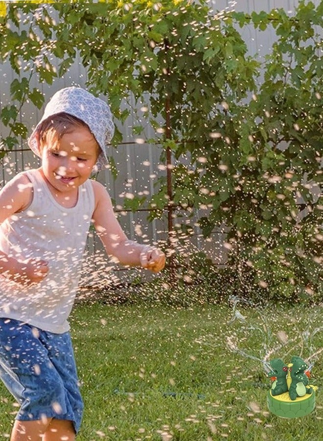 DURKU Dinosaur Shape Water Sprinkler Toy for Kids, Rotating Outdoor Water Fun, 360° Wiggle Spray, No Battery Needed, Universal Hose Fit, Easy Connect and Play - Image 3