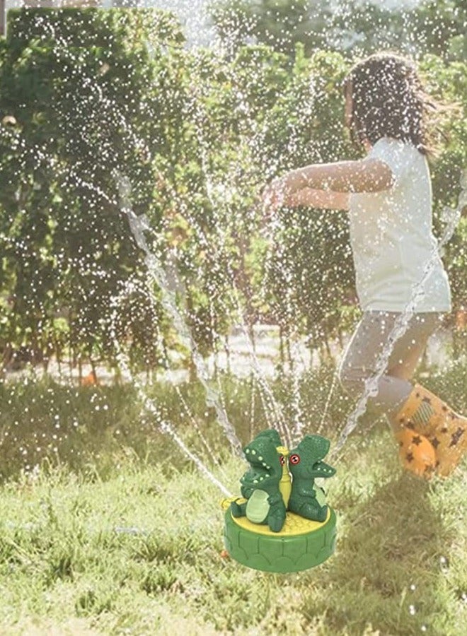 DURKU Dinosaur Shape Water Sprinkler Toy for Kids, Rotating Outdoor Water Fun, 360° Wiggle Spray, No Battery Needed, Universal Hose Fit, Easy Connect and Play - Image 5