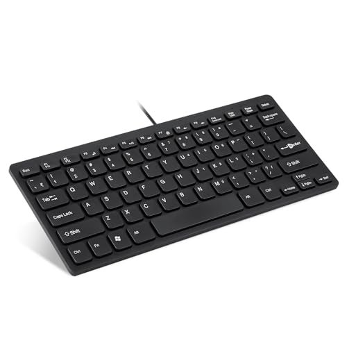 Enter Typistmini Multimedia USB Keyboard 78 Keys, Tactile Responsive Typing, PC/Mac/Laptop, Windows/Linux/iOS/Android - Black - Image 2