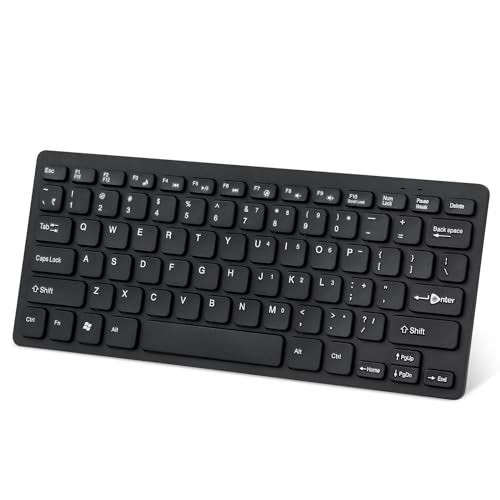 Enter Typistmini Multimedia USB Keyboard 78 Keys, Tactile Responsive Typing, PC/Mac/Laptop, Windows/Linux/iOS/Android - Black - Image 3