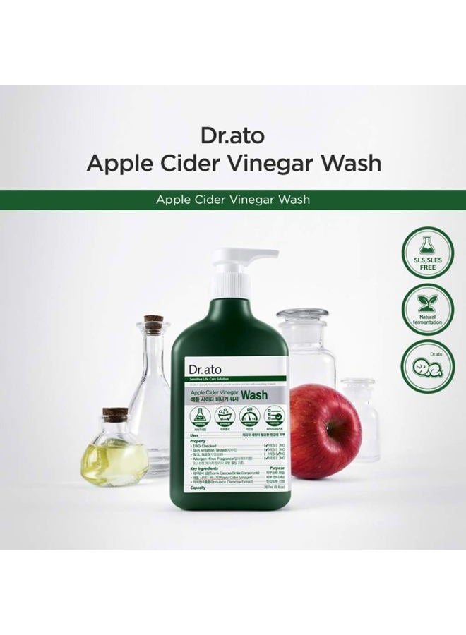 Dr.ato Apple Cider Vinegar Body Wash for Sensitive Skin, Hypoallergenic, Paraben-Free, Allergen-Free, Skin Irritation Tested, Safe Ingredients (10.5 Fl Oz) - Image 2