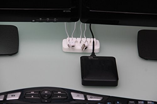 ENVISIONED Heaviest Cable Organizer on The Market! Compact and Weighted Desktop Cord Holder and Cable Organizer, Eco-Friendly Silicone, No Bad Smell, Bundled with 4 Reusable Cable Ties! (White) - Image 3