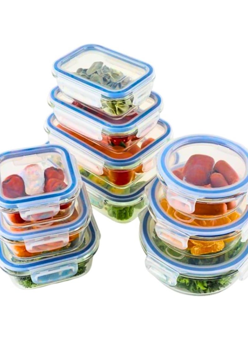 Set of 3 Unbreakable Food Storage Boxes, BPA Free, Meal Prep Containers with Airtight Leakproof Lids, Easy to Seal, Reusable Lunch Containers for Kitchen and Home (Red, Round)