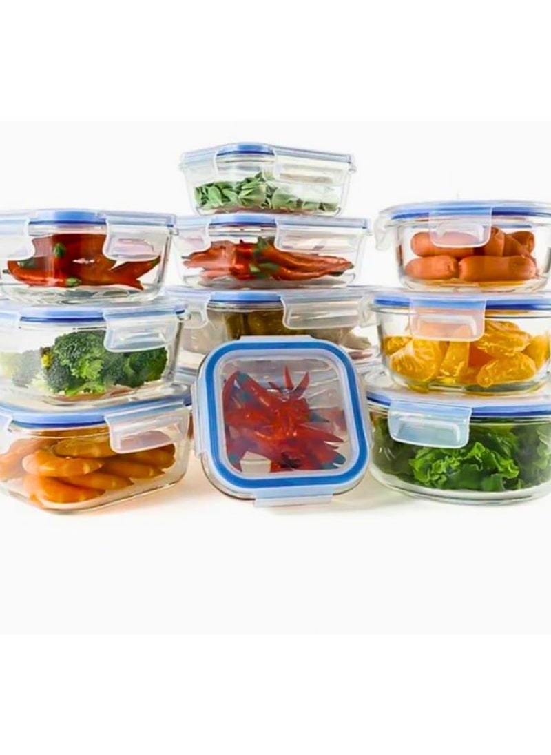 Set of 3 Unbreakable Food Storage Boxes, BPA Free, Meal Prep Containers with Airtight Leakproof Lids, Easy to Seal, Reusable Lunch Containers for Kitchen and Home (Red, Round)