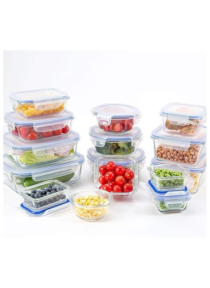 Set of 3 Unbreakable Food Storage Boxes, BPA Free, Meal Prep Containers with Airtight Leakproof Lids, Easy to Seal, Reusable Lunch Containers for Kitchen and Home (Red, Round)