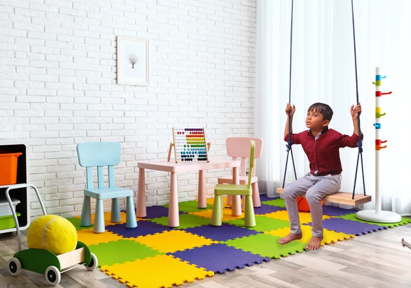 Mihad Wooden Hanging Swing Single Seater Swing IndoorOutdoor Balcony Swing Porch Swing Garden Swing Swing For Living Room For Adults And Kids Up To 100Kg Length Up To 12Ft Width 2Ft 24 Inch - Image 5