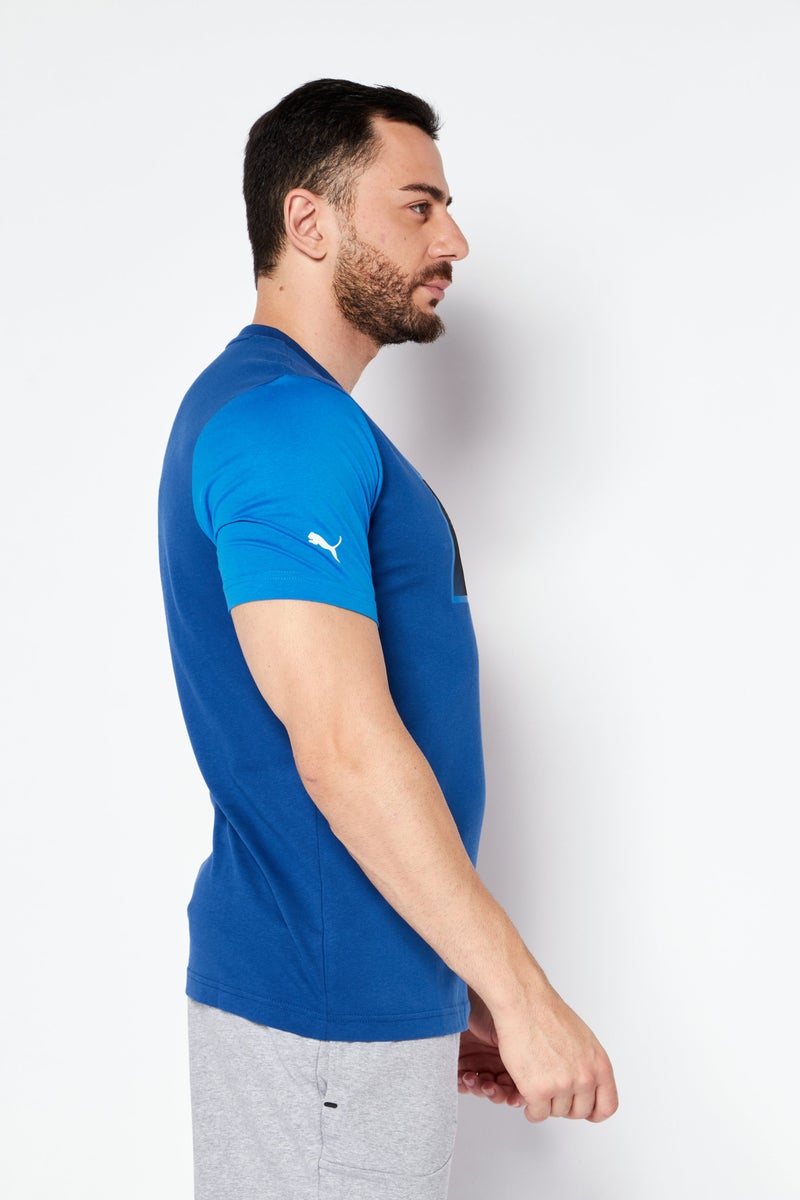 PUMA Men Sportswear Fit Short Sleeve Outdoor T-Shirt, Blue - Image 3