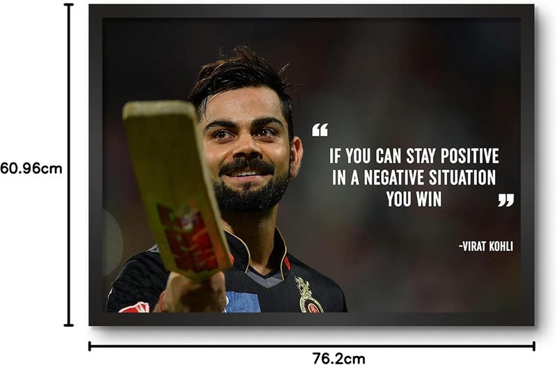 LAMRON Virat Kohli Inspirational Quote Wall Art - Image 5