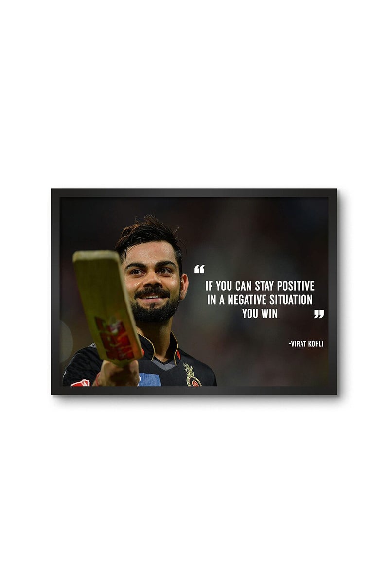 LAMRON Virat Kohli Inspirational Quote Wall Art - Image 1