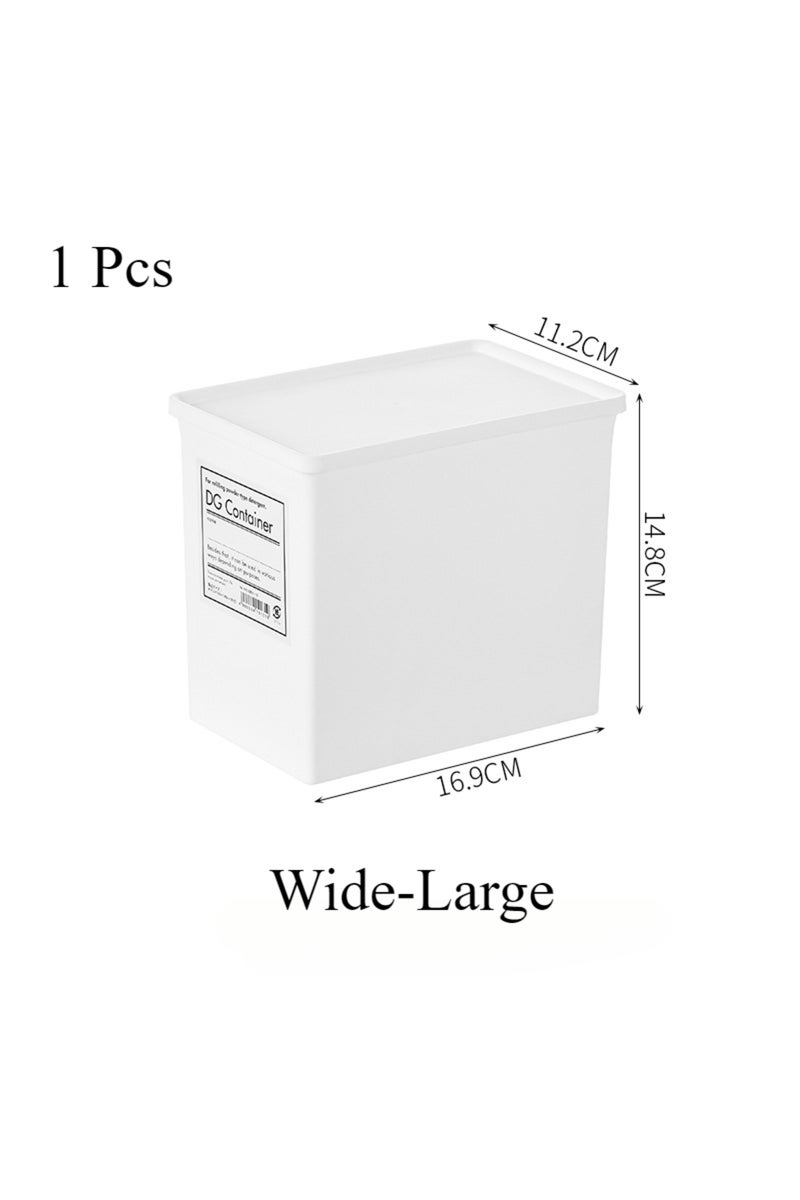 Wide 1 Pcs Washing powder storage box with lid, plastic drawer, cabinet, separate box, flip cover, d