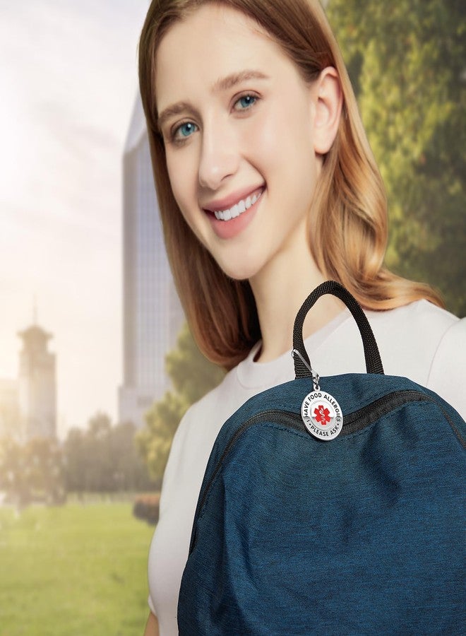 Divoti Medical Alert Food Allergy Bag Tag, Polished Stainless Steel Charm with Single Side Bold Text - Durable, Rust-Proof & Waterproof, Zipper Pull Attachment for Backpacks, Bags, Travel - Image 4