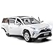BDTCTK 124 Compatible for RAV4 Model Car Zinc Alloy Diecast Collectible Pull Back Toy car with Sound and Light for Kids Boy Girl Gift White - Image 2