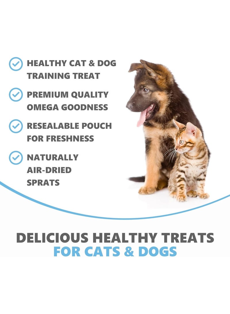 Pets Purest Sprats Dog Treats & Cat Snack - 100% Natural Air-Dried Fish Treat for Dogs, Puppy, Cats, Kitten & Senior. Pure Healthy Grain, Gluten & Lactose Free Hypoallergenic Raw Pet Food (100g) - Image 2